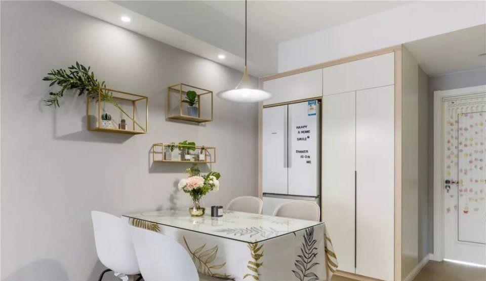 112㎡清新北欧风,客厅砌个半墙隔出一间书房,2居变3居真实用