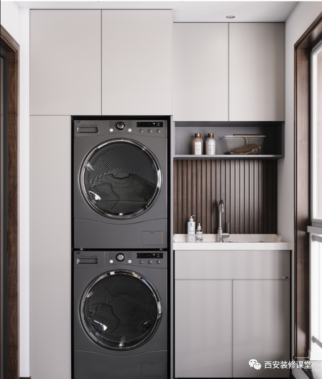 阳台放洗烘机还有洗手池,怎么做定制?