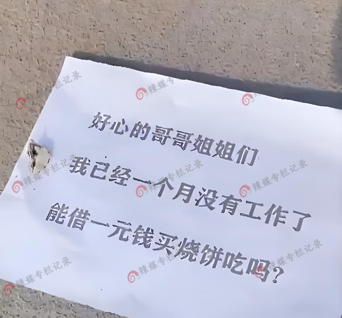 男子玩套路蹲路边求一元买饼,善良女子给他买13个:让你吃个够