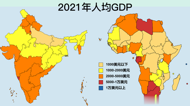 8张地图对比印度各邦和非洲各国,谁更胜一筹?