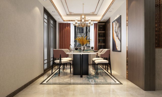 175平中式风四居室,被中式之美包裹的客厅落落大方