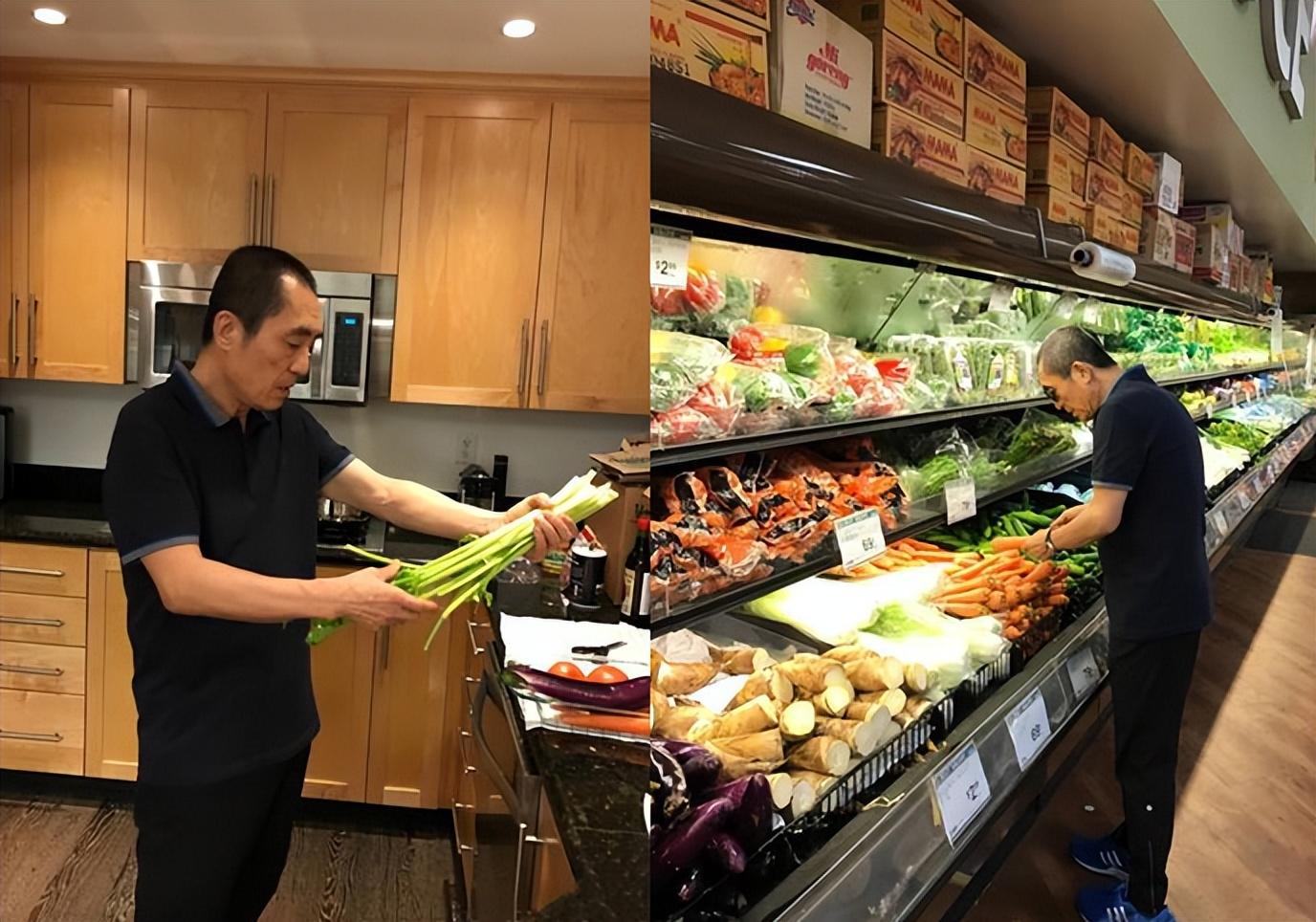 江珊|72岁张艺谋片场吃饭!与女主角等同桌有说有笑,坐塑料凳接地气