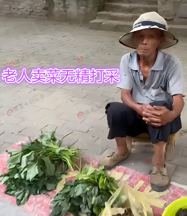 78岁老人卖菜为生,4个女儿远嫁无人照顾,男子50元买光老人的菜