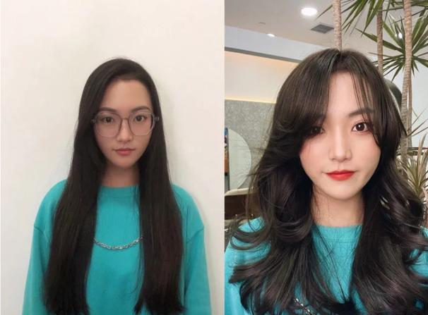 姐姐 烫烫染染就是不一样，差别真大，感觉像换个人