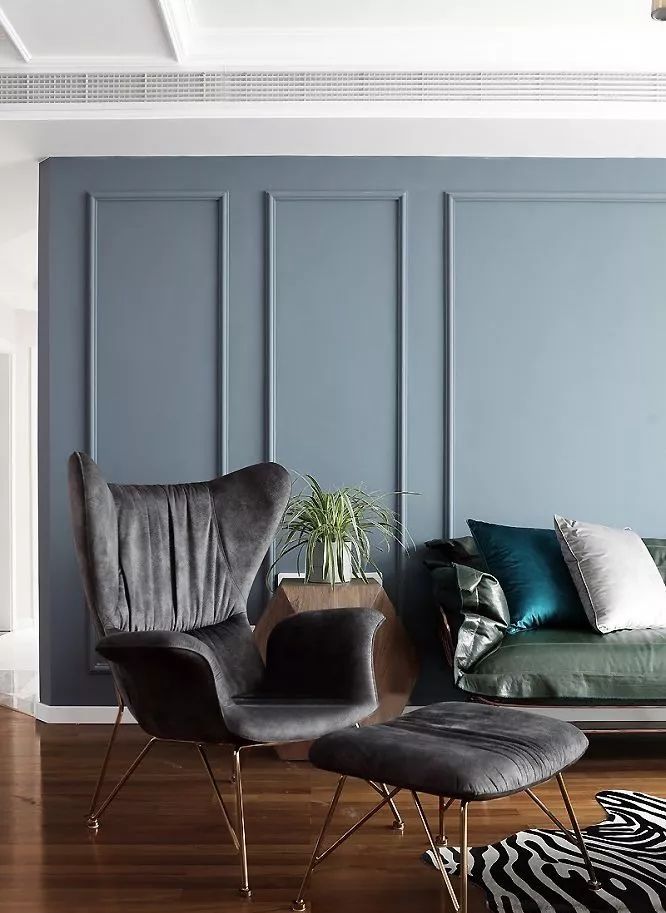 120㎡美式风格装修,撞色的设计冲击力十足!