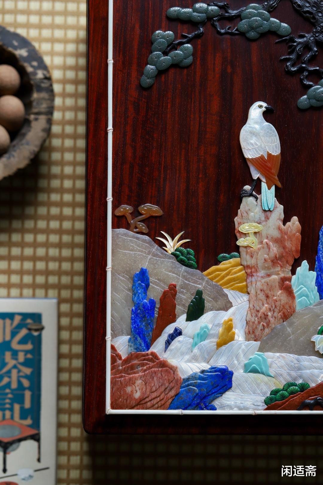 玉雕|雅室珍藏,小叶紫檀,描金百宝嵌文具藏盒