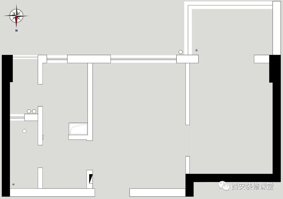 60㎡一室一厅装修,单身颜值家