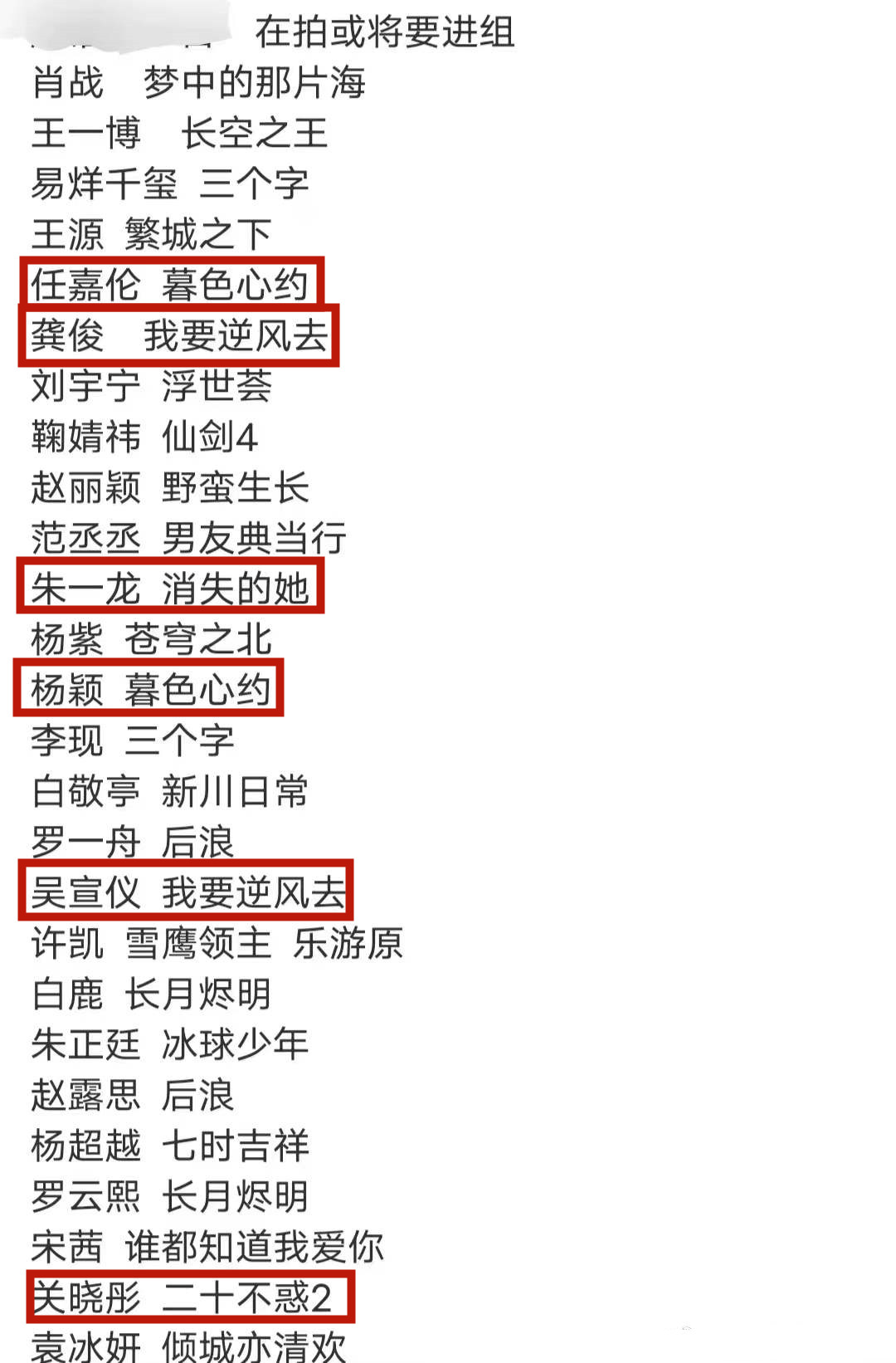 熊黛林|网传进组名单:肖战拍《梦中的那片海》,王一博拍《长空之王》