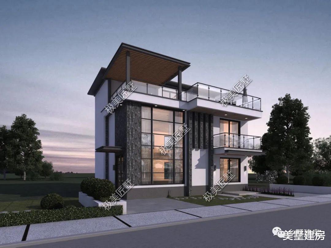 看一眼就爱上的别墅,灰白格调现代风,满满时尚气息