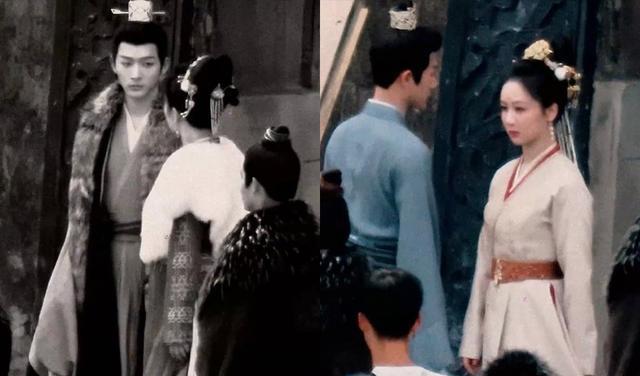 张晚意|《长相思》夭玱牵手路透,张晚意的表情好萌,邓为的背影有安全感