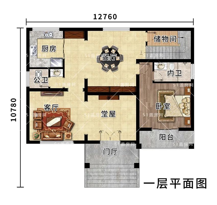 12x10米三层欧式别墅，返乡建房，这个款式最流行