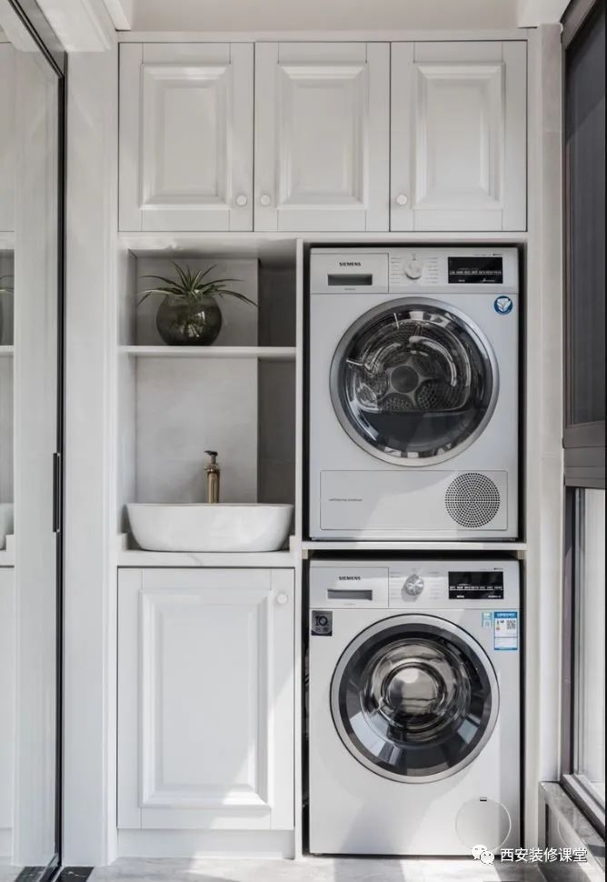 阳台放洗烘机还有洗手池,怎么做定制?