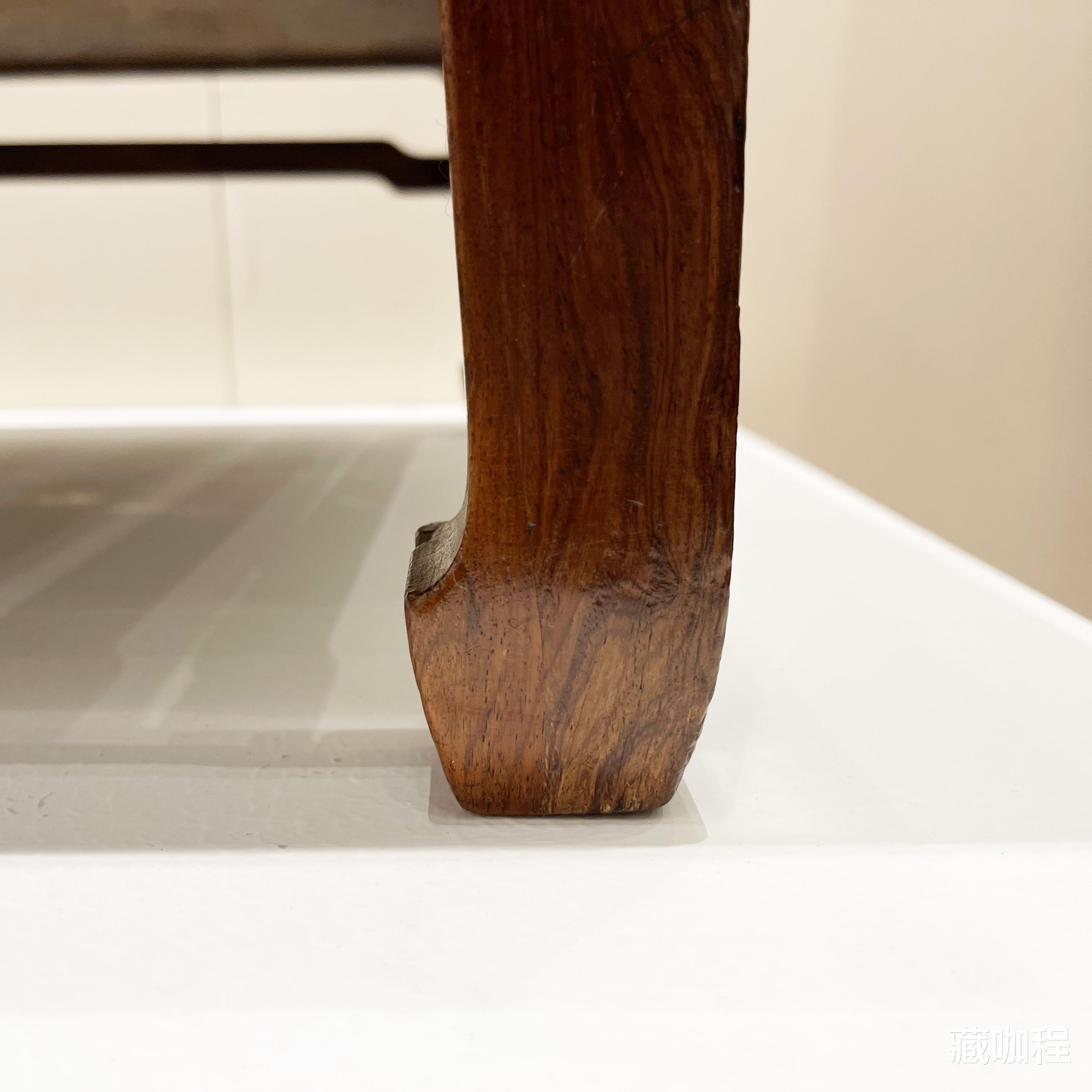 |炕几木纹叠加油线,老黄花梨绚丽叹为观止