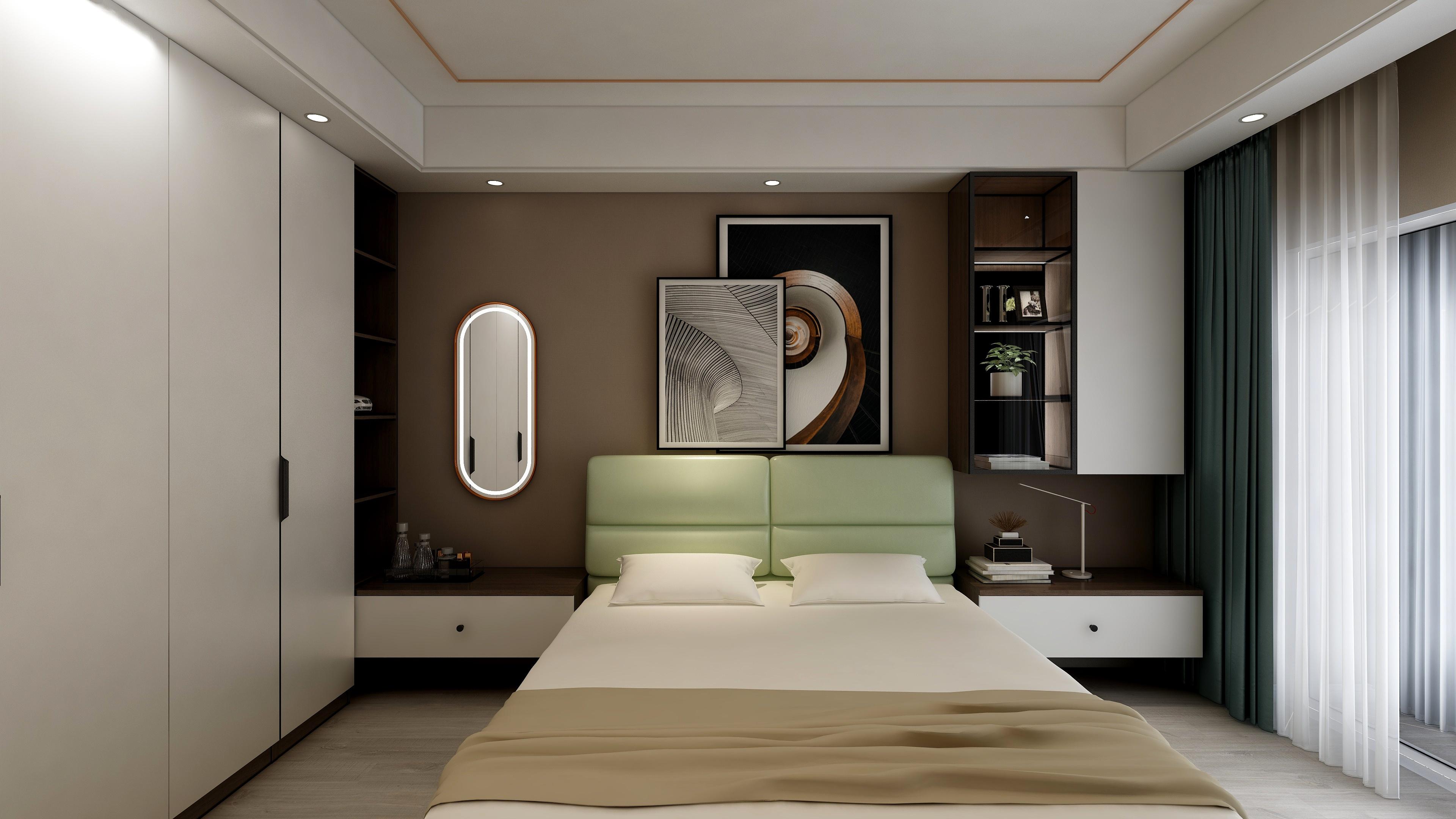 120平现代风三居室巧妙设计收纳充足,纯白色设计提亮客餐厅采光