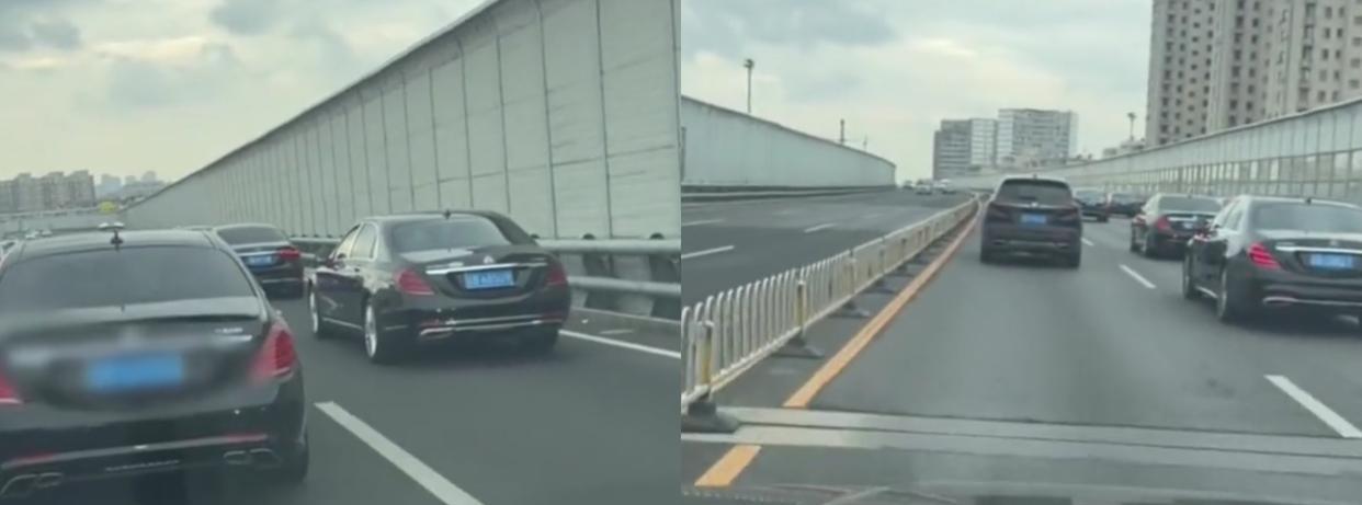 婚车占三车道录视频 后车鸣笛无效报警 等不等?网友吵翻天