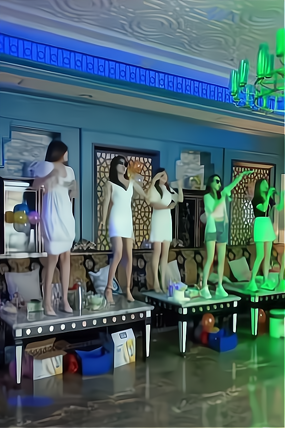男子打开包厢大门,见6位女子站在桌子上唱歌,怕被灌醉直接离开
