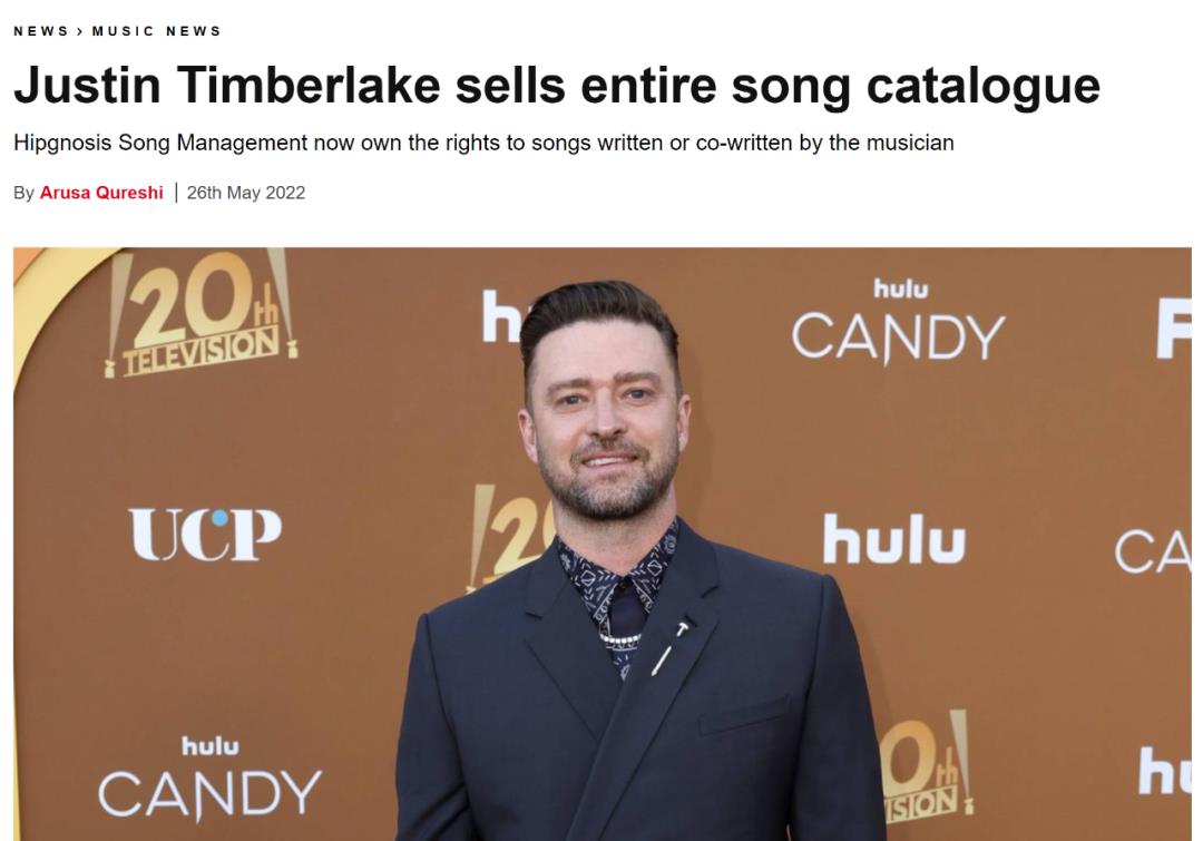 Justin Timberlake 出售个人全部音乐版权