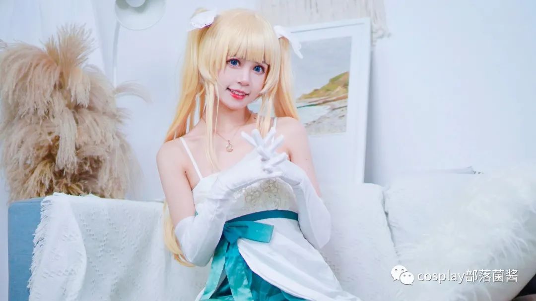 |cos：双马尾英梨梨cos正片@千反田鹿子，乖巧可爱