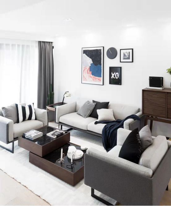 128㎡北欧风设计，敲掉隔断，大开间明亮又通透