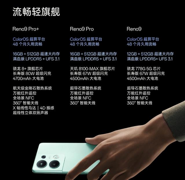 OPPO|一文看懂OPPOReno9系列：总共3款，仅售2499元起！