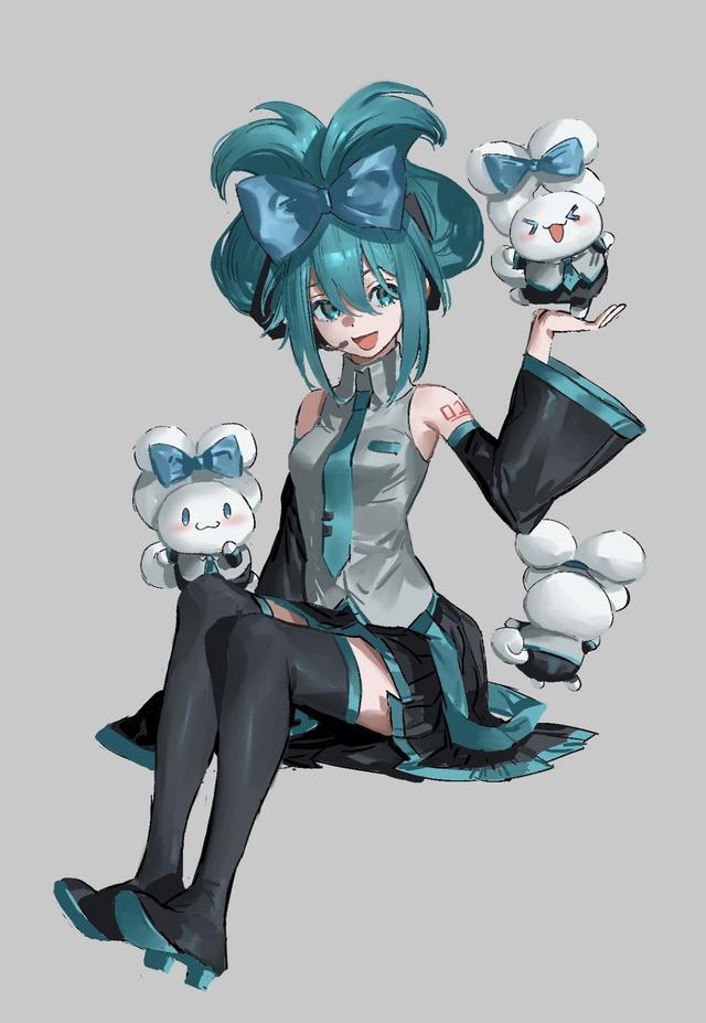 连衣裙 初音未来的奇葩新发型引热议葱娘变成蒜头娘上洗手间方便了不少