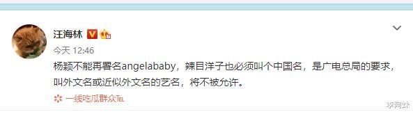 辣目洋子|广电总局：要求辣目洋子改名，中国明星不能取外文艺名