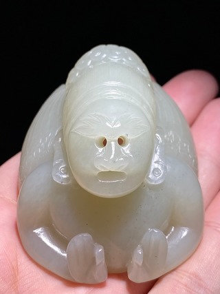 和田玉籽料|辽 和田玉籽料 迦楼罗 神鸟佩