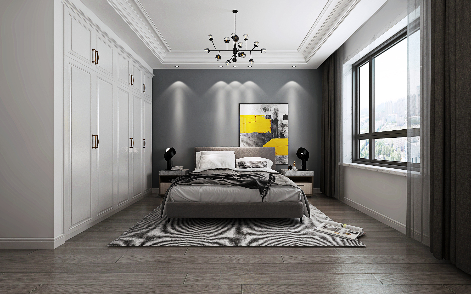 91平现代风二居室,删减掉过多的装饰,简约与实用并重