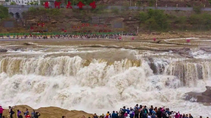 壶口瀑布|黄河壶口瀑布气势磅礴，水量巨大，呈现出独特的景象