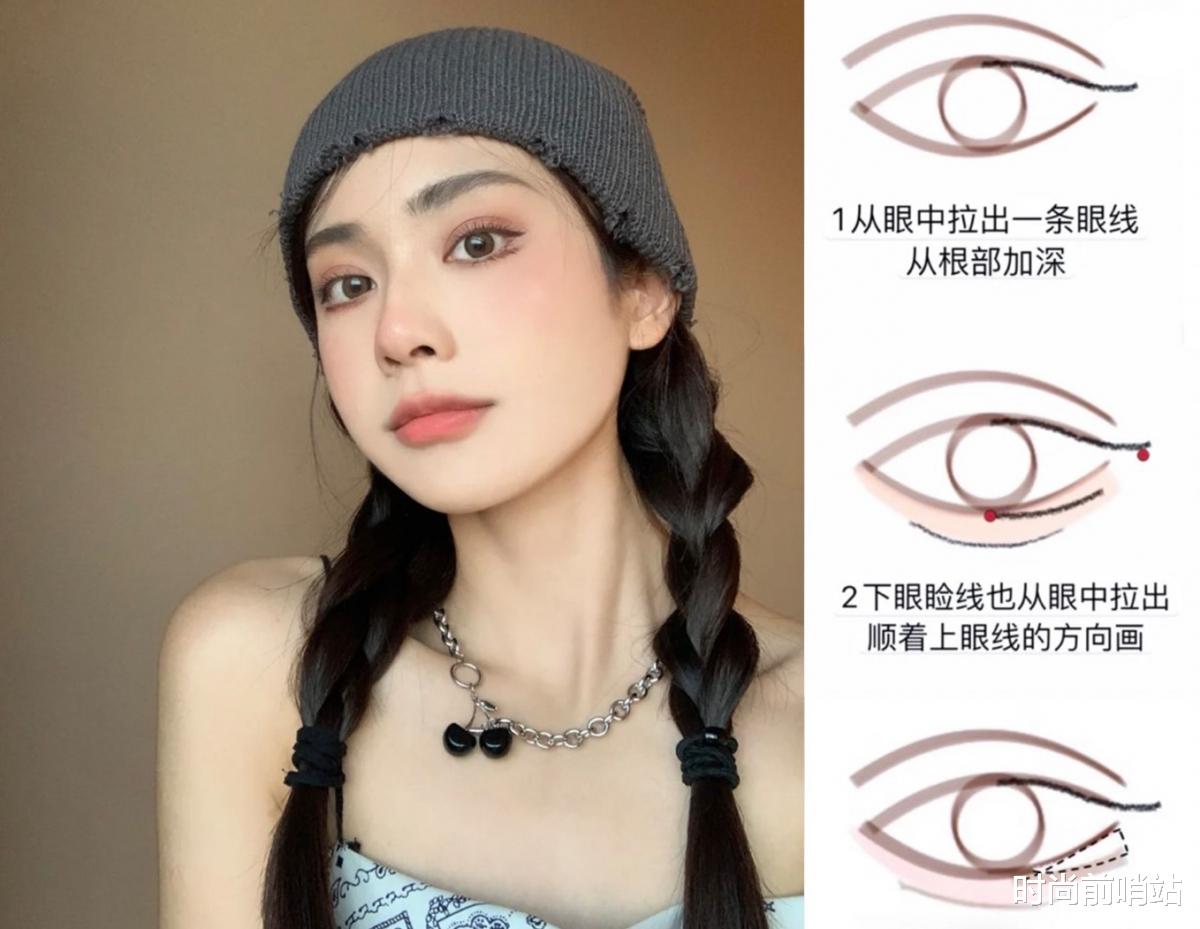 眼妆 眼妆教学4款眼睑下至画法，日常款三倍放大双眼、韩星最爱奶凶猫眼款！