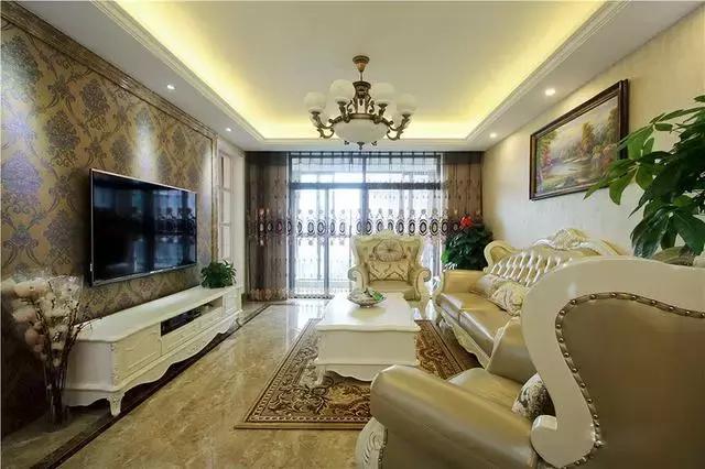 140平方米的大三居,中式结合欧式装饰,效果出来大气上档次