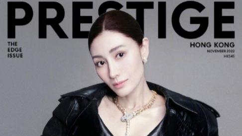 李嘉欣|阔太李嘉欣戴420W珠宝拍大片！穿深V皮衣秀事业线，手上戒指17万