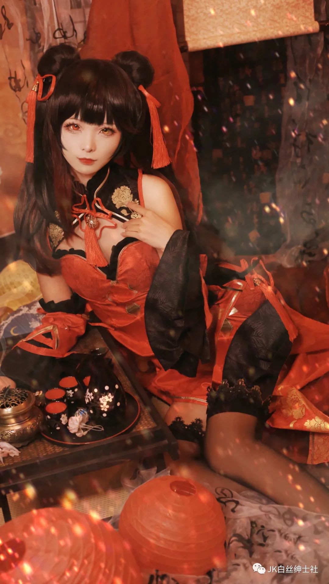 时崎狂三|cos:时崎狂三新春旗袍cos正片@离鸢