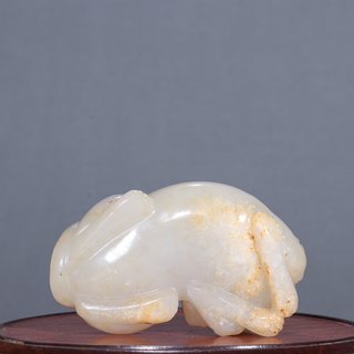 新疆维吾尔自治区|清代 新疆和田玉瑞兽雕件