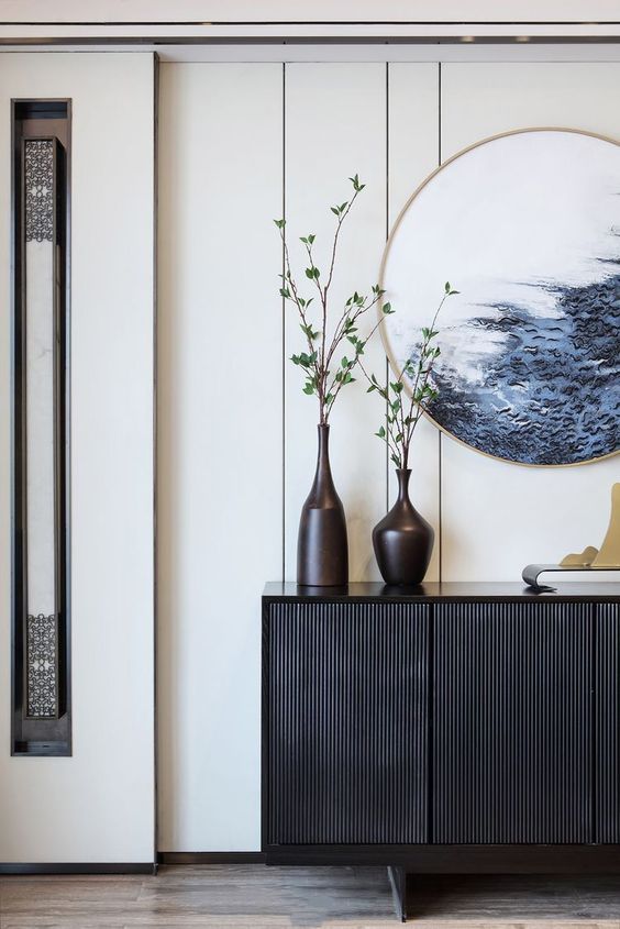 玄关怎么设计,不如来看看新中式风,适合各种户型10个经典案例