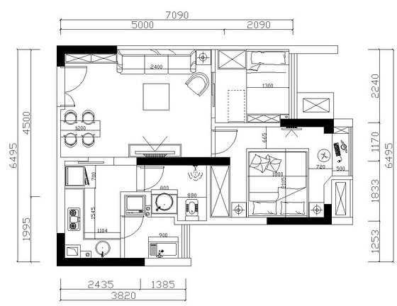 穷装!53平整套下来8万,房子虽小,功能却很齐全,我很满足!