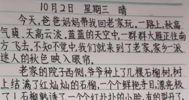 民办学校|初中生写的作业火了，字迹工整，卷面整洁，深受阅卷老师青睐