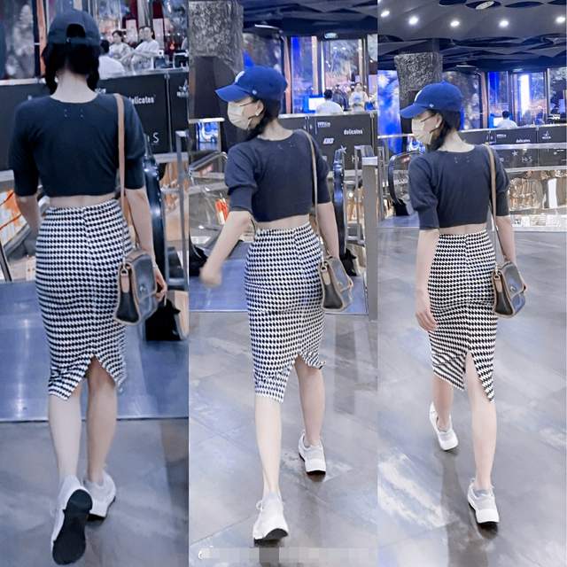 殷桃|40+的殷桃打破“魔咒”，少女背影屡次登上热搜，逛街照又来了