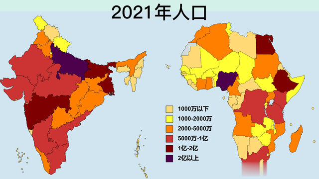 8张地图对比印度各邦和非洲各国,谁更胜一筹?