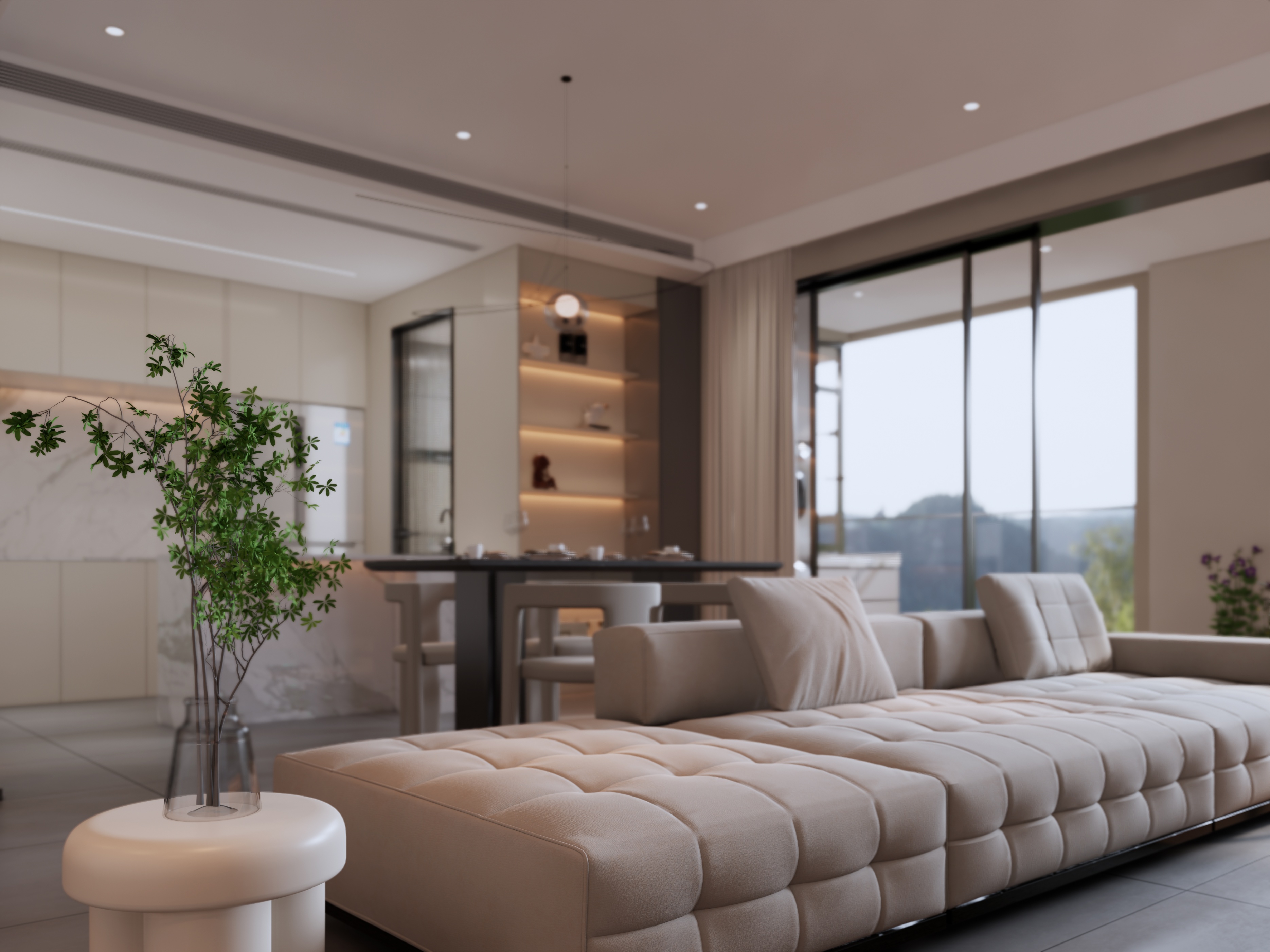 151㎡ 现代奶油风,一隅安宁