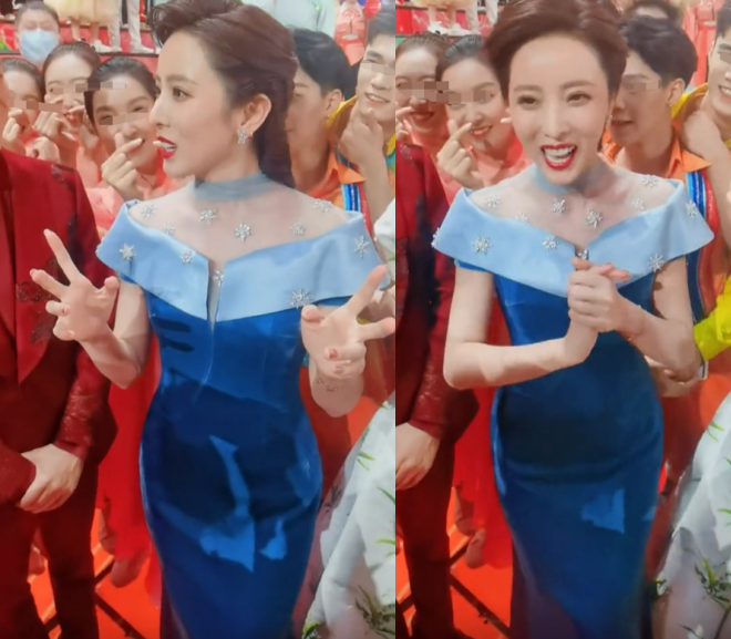 李思思|李思思晒春晚后台花絮！罕见卡词表情可爱，众人调侃撒贝宁嘴瓢