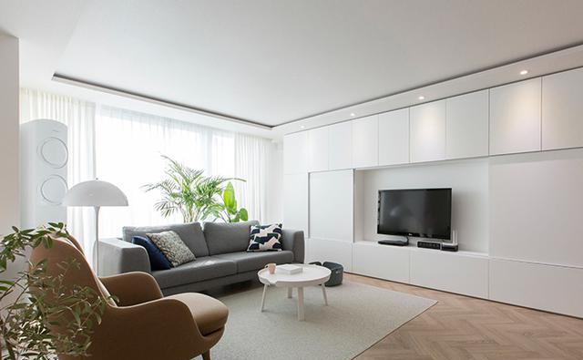 145㎡新房,全屋大白墙,通铺木地板,一个家最好的气质,是干净