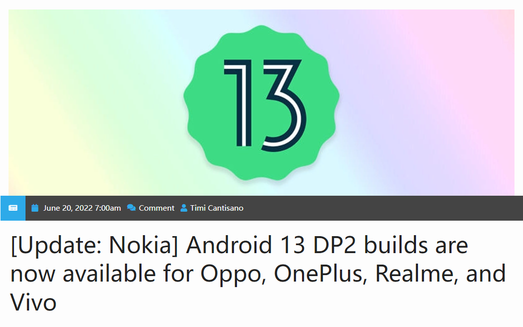 Android 13 DP2版本发布！离正式版又近了一步，OPPO可抢先体验