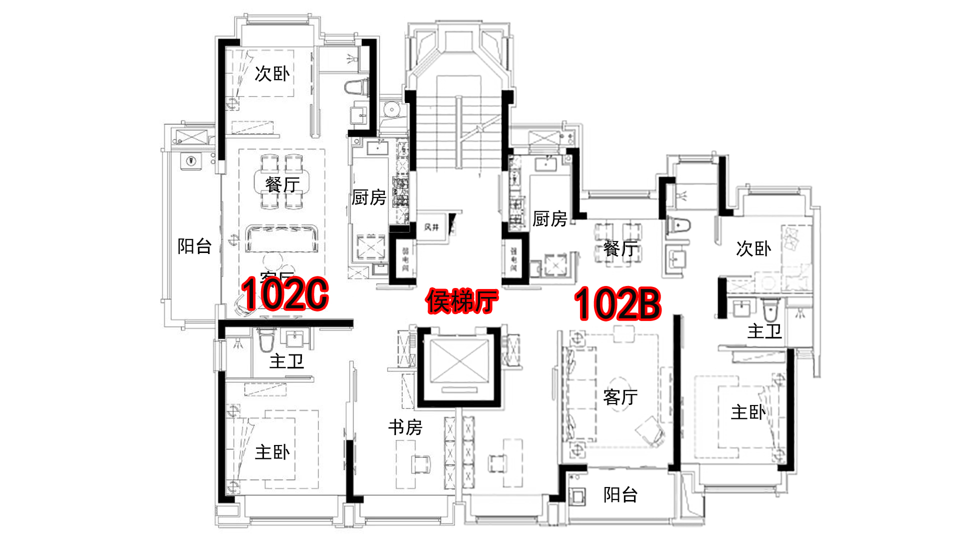 书房|户型大PK：打分低又怎样？南北通透户型当然要优先购买