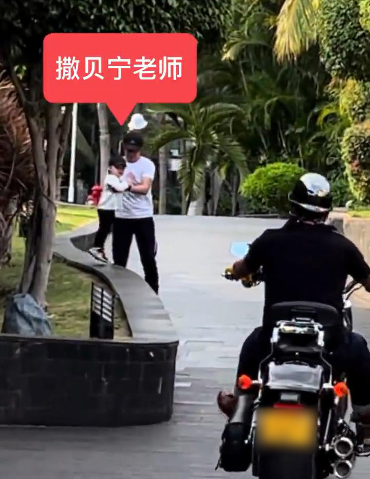 撒贝宁|偶遇撒贝宁带娃，两岁混血宝宝正面曝光，遗传妈妈美貌颜值超高