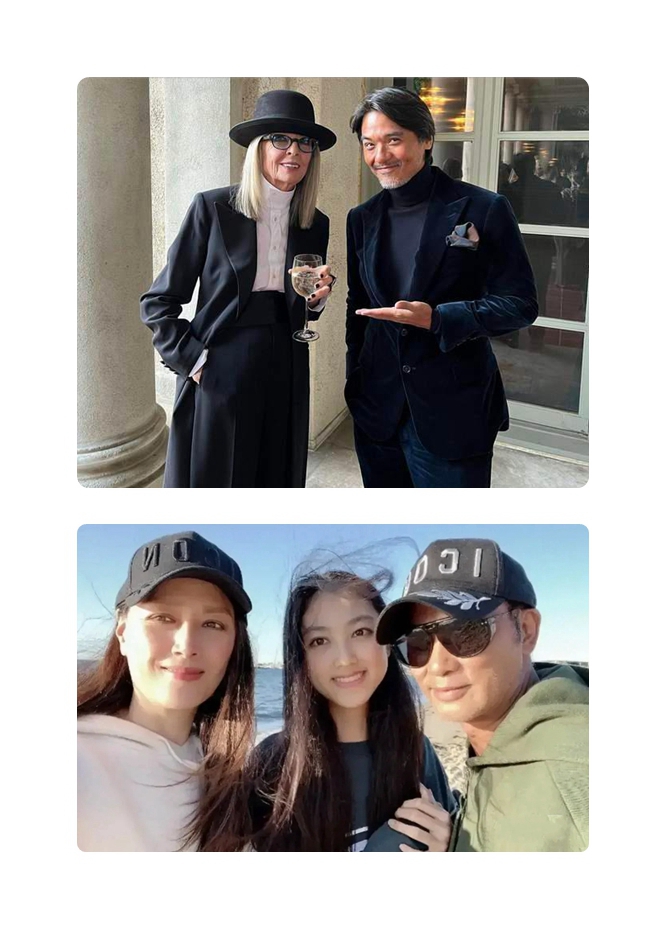 任达华|任达华女儿看秀，与国际巨星罕见同框，有史泰龙、派恩、克里斯等