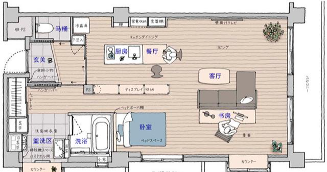 90后男生独住61.8㎡小宅，隔墙统统拆除，住得才舒服，真够大胆
