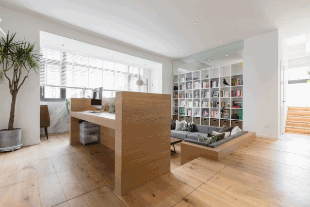 套内60㎡新房,地面抬高50公分,不用买沙发,电视墙很实用