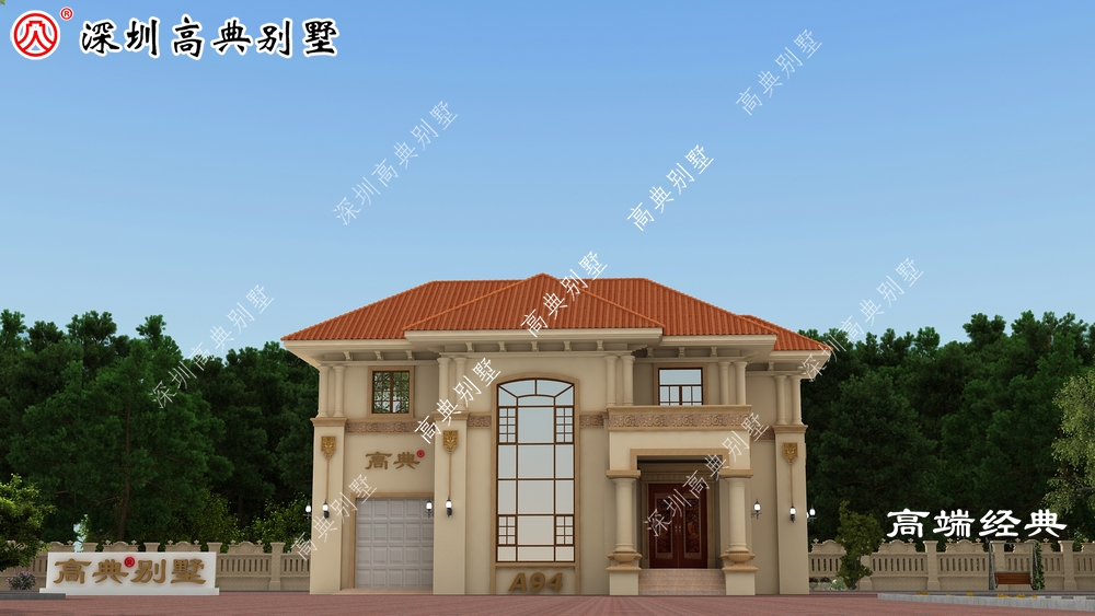 米色罗马柱,与窗户相映衬,通透时尚