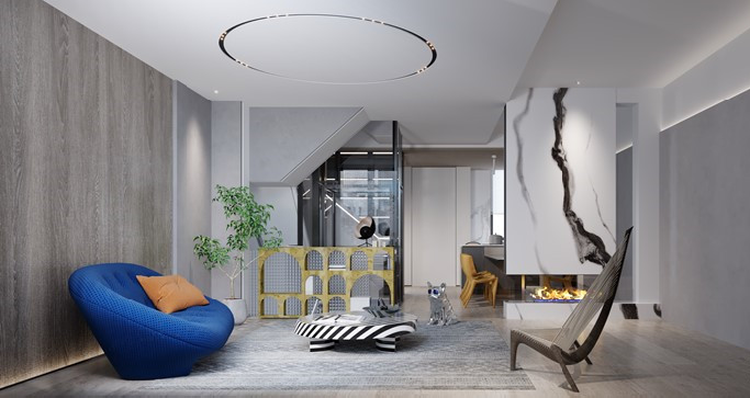 现代简约风格300平米别墅装修案例